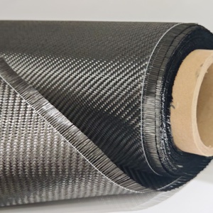 Tela de Fibra de Carbono 3K de 58/60 Pulgadas, Tejido Twill Teñido en Negro, Ligero, 230 g/m², Resistente a la Abrasión, para Tapicería de Automóviles, Uso Industrial y Exterior - Product Image 2