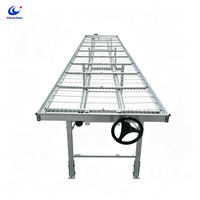 En stock, expédition rapide : Banc mobile à montage facile, table en treillis respirant pour semis en serre