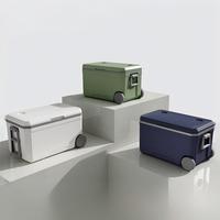 Nevera Portátil Aislada de PU de 70L con Asa y Ruedas, Ideal para Pesca, Picnic, Camping, Almacenamiento de Hielo y Mantenimiento de Frío al Aire Libre