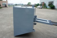Bac à déchets industriel auto-basculant robuste Q235B pour chariot élévateur, conteneur à déchets personnalisable, bac basculant mobile