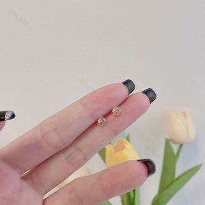 Dylam Wholesale Small Mini Stone Rhodium Plated 5A Cubic Zirconia CZ S925 925 Sterling Silver <b>Fine</b> <b>Stud</b> <b>Earrings</b> for Women - Product Image 2