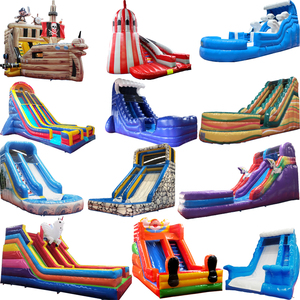 <span class=keywords><strong>Jeux</strong></span> aquatiques gonflables à usage locatif, toboggans aquatiques commerciaux humides et secs, grand toboggan gonflable, parc de toboggans gonflables pour adultes avec piscine - Product Image 5