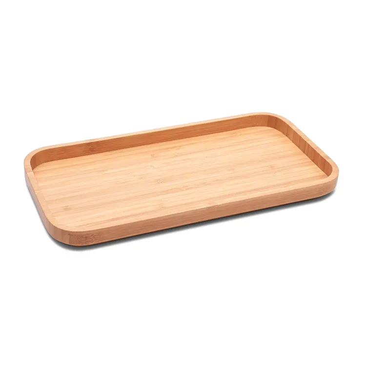 Chinese Promotion Custom Logo Bamboo Tray Rectangle Serving Tray Fruit wholesale Bamboo Tray