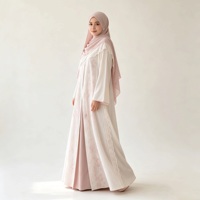 Ensemble jupe et khimar tissé ample pour femme grande taille, avec nœud et bordure en dentelle, tenue de prière modeste, vêtements musulmans islamiques