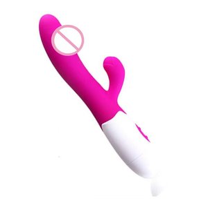 도매 고품질 G-스팟 질 클리토리스 자극 섹스토이 블루 퍼플 USB 충전식 딜도 토끼 진동기 여성용 - Product Image 3
