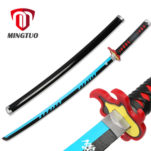 Katana de Anime Real, <span class=keywords><strong>espada</strong></span> samurái, demonio asesino, Fuego, Dios <span class=keywords><strong>Tanjiro</strong></span>, Cosplay, promoción - Product Image 1