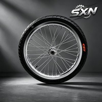 Kit de roues de route 70/90-17 90/80-17 pour Sur-Ron Light Bee LBX, 17 pouces, aluminium CNC 7075, argent chromé, amélioration Supermoto