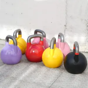 Kettlebell con impugnatura di regolazione in ghisa kettlebell colorato da competizione