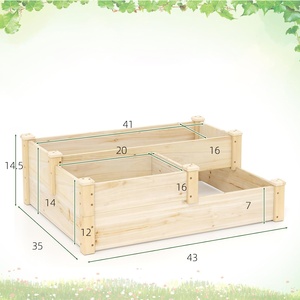 Jardinière surélevée <span class=keywords><strong>Giantex</strong></span> en bois, bac à plantes 43x35x14,5 pouces pour légumes, montage facile - Product Image 6
