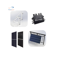 Support PV à Angle Réglable pour Modules Solaires Support Anodisé pour Balcon Toit Plat Carport Garage Mur Plancher
