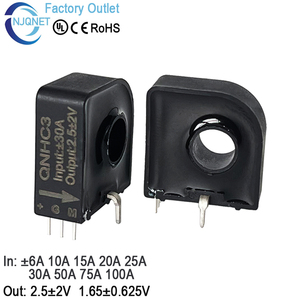 霍尔直流电流传感器 QNHC3 ±6A ±10A 20A 25A 30A 50A 100A 输出 2.5±2V 1.65±0.625V 变压器 CT PCB 霍尔电流传感器 - Product Image 2