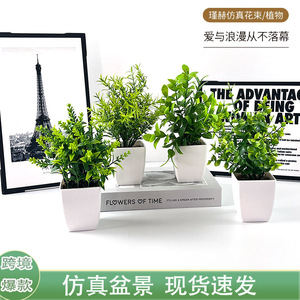 Planta Artificial de Eucalipto en Maceta Jinhe de 18 cm, Decoración Verde para Interiores, Mini Planta de Plástico para Escritorio - Product Image 5