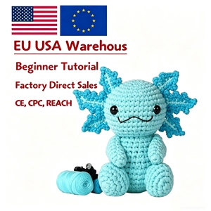Kit de <span class=keywords><strong>Crochet</strong></span> Salamandre Couleur Turquoise (1 pièce) pour Débutants – Poupée Animale Faite Main DIY avec Instructions Détaillées - Product Image 1