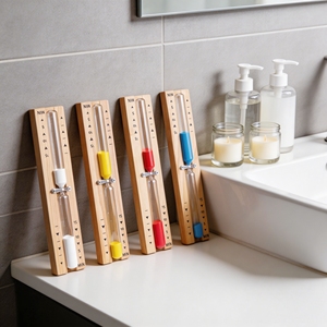 Temporizador de arena clásico para sauna, marco de madera, resistente al calor, 15 minutos, reloj de arena para spa, decoración de pared de baño - Product Image 1