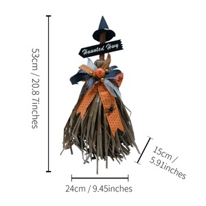 <span class=keywords><strong>Halloween</strong></span> KTV Store Articles de décoration de la maternelle: Couronne de sorcière épouvantail citrouille épouvantail balai décorations suspendues - Product Image 6