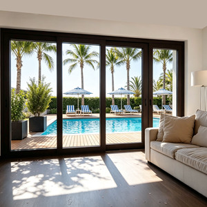 House Exterior Thermal Break Aluminium Profiles Glass <b>Sliding</b> Door Outdoor Heavy Duty Patio <b>Sliding</b> Doors for The Villa - Product Image 1