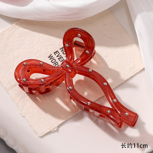 French Style Polka Dot Plastic Hair <b>Clip</b> Fashionable Large Hair Claw for Women Non-Slip Thick Hair Accessories - Product Image 4