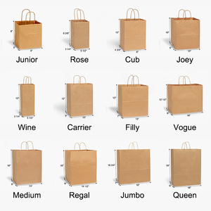 Custom Printed Recycled White Brown Craft Kraft Paper Food Takeaway Bag With Twisted Handle <strong>Bolsa</strong> De Papel - Product Image 2