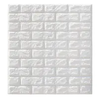 Rollo de papel de pared de ladrillo de espuma autoadhesiva 3D, fácil de instalar, para pared de Casa fácil de humedecer o rugosa