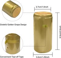 Tapas Termoencogibles de PVC para Botellas de Vino, Tapas Cilíndricas para Botellas con Tecnología de Termoencogimiento