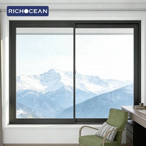 Fenêtres coulissantes en verre trempé coupe-vent RICHOCEAN, usine de Foshan, en aluminium, pour la maison - Product Image 1