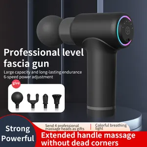HB-020 nuovo design Extended Handle 3200 Speed Body Massage Gun Logo personalizzato portatile Myofascial Massage Gun Bag