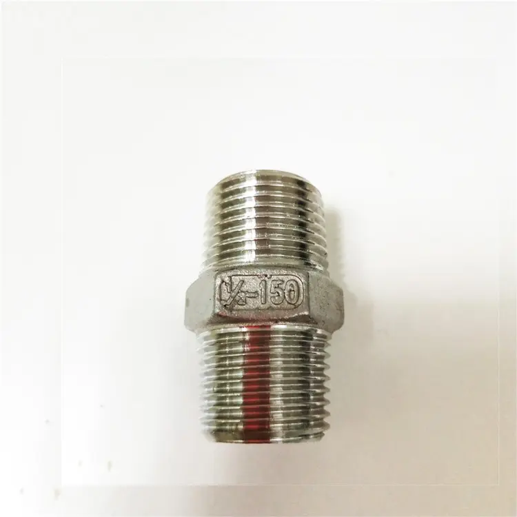 Ổ cắm hàn threaded phụ kiện ống npt a105 giả mạo Hex Núm Vú