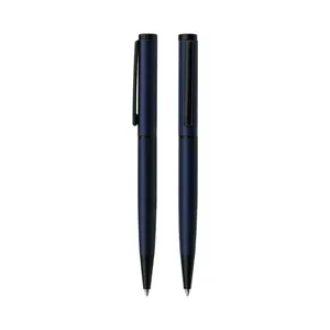 Simple Black Pen Clip Commercial Style Customizable Metal Ballpoint Pen Office Supplies