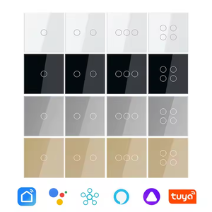 Interruptor de Luz Táctil Inteligente WiFi Zigbee, Panel de Vidrio Templado, 1/2/3/4 Vías, Compatible con <span class=keywords><strong>Alexa</strong></span>, Google Home, Tuya, <span class=keywords><strong>Apple</strong></span> HomeKit - Product Image 1