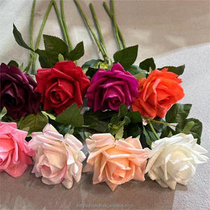 Di alta qualità in lattice fiori bianchi di seta a stelo singolo rose idratante artificiale vero tocco rose inglesi vero tocco fiore - Product Image 2