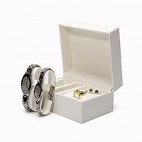 Boîte d'emballage pour montres en cuir PU avec logo personnalisé, double emplacement, pour montres de couple, coffret cadeau de luxe, vente en gros