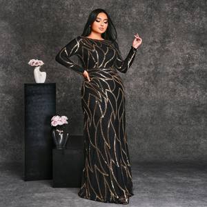 Gaun pesta mewah wanita, pakaian wanita mewah kasual malam formal ukuran Plus bintang K001, pakaian panjang klub elegan musim panas untuk wanita - Product Image 2