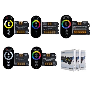 Contrôleur <span class=keywords><strong>Led</strong></span> Bande Lumineuse COB Gradateur Haute Puissance 5V 12V 24V 30A Double Couleur CCT <span class=keywords><strong>RGB</strong></span> RGBW RGBWC Télécommande Tactile Sans Fil - Product Image 1
