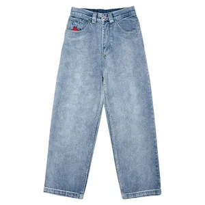 2024 Effen Baggy Jeans Heren Oversized Jeans Heren Hiphop Jeans Streetwear Broek Baggy