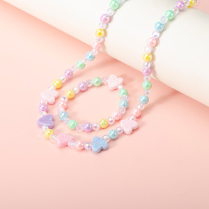 <span class=keywords><strong>Collana</strong></span> Principessa Carina per Bambini, Set <span class=keywords><strong>Collana</strong></span> e Braccialetto con Perline Colorate - Product Image 4