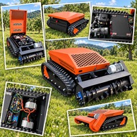 Tondeuse à gazon télécommandée, largeur de coupe 800 mm, tondeuse à fléaux électrique, alimentée par batterie, matériel agricole