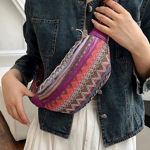 Wholesale Women Ethnic Style Shoulder Bag Adjustable Strap Canvas Fringe Women's Chest Bags - Product Image 5