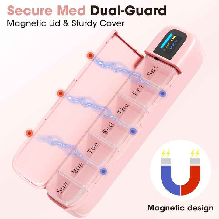 Smart Pill Organizer with Alarm - 7 Day Automatic Dispenser