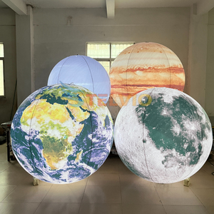 Decoración de Fiesta Temática Espacial, Planeta Inflable, Tierra Inflable, Luna, Nueve <span class=keywords><strong>Planetas</strong></span> Colgantes, Modelo LED - Product Image 3
