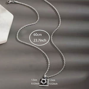 Dainty 14k 18k PVD Gold Plated 316L Stainless Steel Men's <b>Football</b> Charm <b>Necklace</b> Fine Jewelry <b>Necklace</b> Sports for Men - Product Image 5