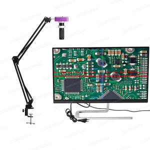 51MP 1080P 2KUSB工業用顕微鏡カメラ1X-150Xズーム<span class=keywords><strong>IR</strong></span>リモートコントロールビデオ顕微鏡PCBはんだ付け修理用 - Product Image 3