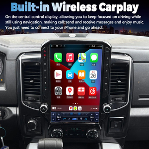 วิทยุติดรถยนต์ขนาด 14.5 นิ้ว รองรับ Carplay หน้าจอแอนดรอยด์ สำหรับรถ Dodge Ram 1500 ปี 2008-2012 เครื่องเล่นมัลติมีเดีย วิดีโอ พร้อมระบบนำทาง GPS เครื่องเสียงติดรถยนต์ 4G - Product Image 2