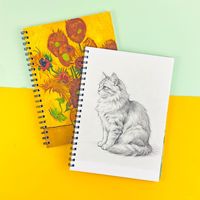 Carnet de croquis A4 à spirale pour étudiants, idéal pour le dessin rapide, la peinture, la gouache et les crayons – Beige