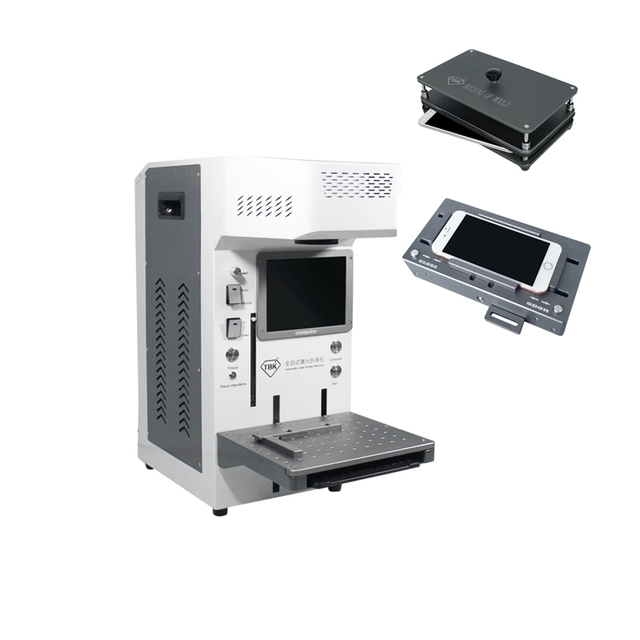 TBK 958A 220V Auto Focus LCD Mini Laser Repair Machine 6W for iPhone X XS Max 8 Back Cover Glass Frame Separating Engraving