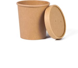 Tazón de Papel Kraft Desechable y Biodegradable para Sopa, Ensalada, Fideos y Sándwiches, Personalizable, con Recubrimiento UV, Venta Caliente - Product Image 4