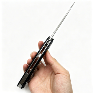 Cuchillo de Bolsillo Plegable con Mango G10 Naranja y Negro, Hoja D2, para Camping y Senderismo al Aire Libre, Venta al Por Mayor de Fábrica - Product Image 5