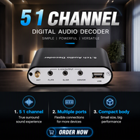 Décodeur Audio 5.1 Ch de haute qualité systèmes de cinéma maison stéréo Dts AC3 décodeur Audio 5.1 canaux