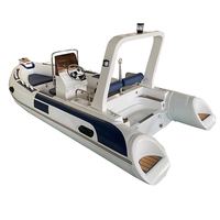 Grande Promotion Bateau Pneumatique Semi-Rigide de 4,80 m à Haute Vitesse avec Coque en Fibre de Verre Hypalon/PVC
