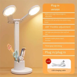 Modern High-End <b>Work</b> Learning <b>LED</b> Desk Lamp Folding Eye Protection Touch Dimming Student Charging Bedroom Dormitory Reading USB - Product Image 3
