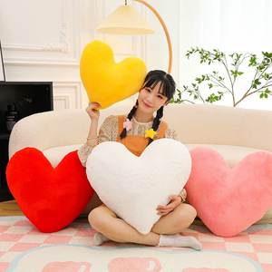 Grand coussin décoratif en coton PP super doux en forme de cœur pour canapé-lit, peluche créative, cadeau pour amoureux, anti-stress - Product Image 1